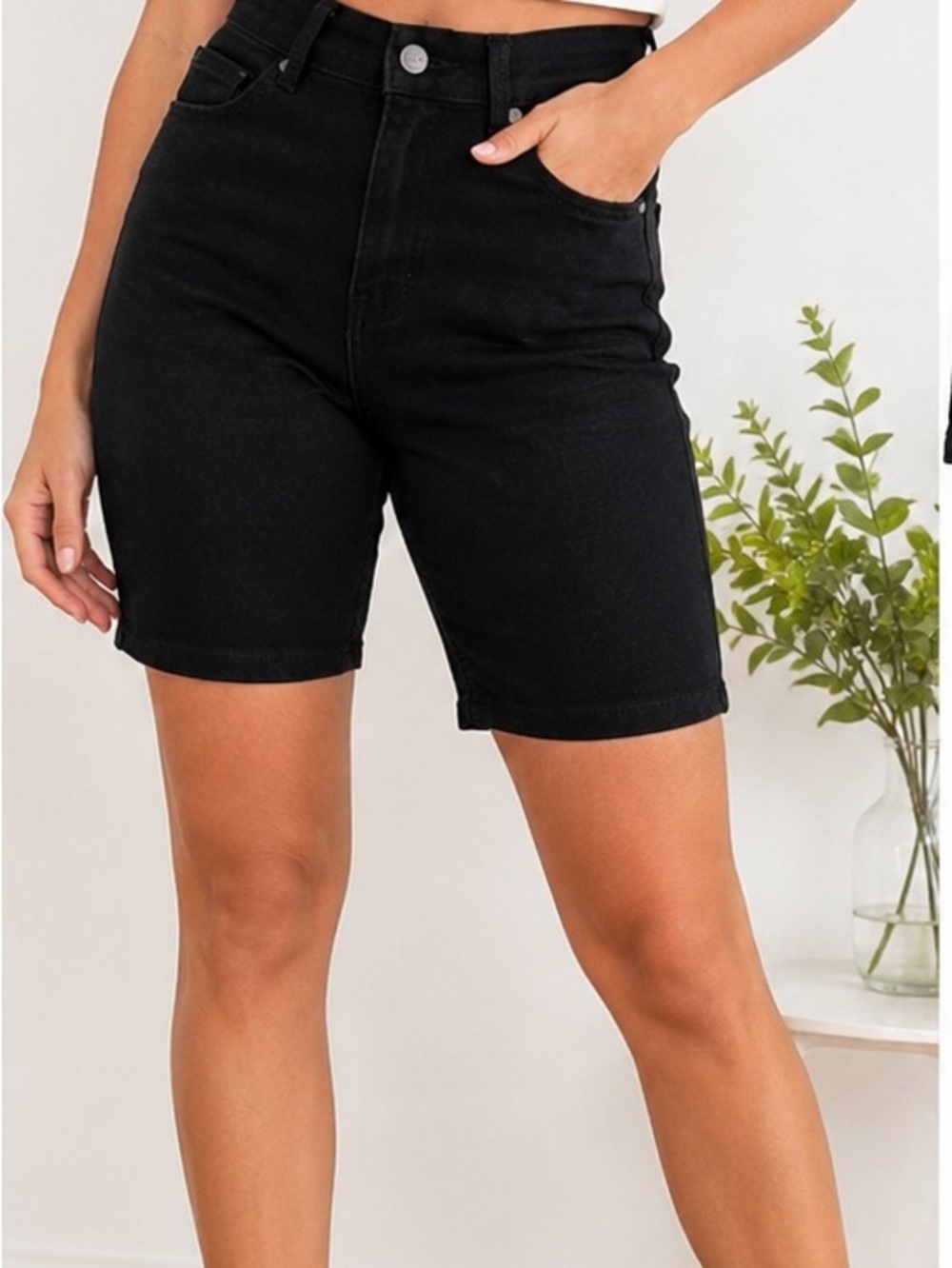d. jeans Black High-Rise Bermuda Shorts